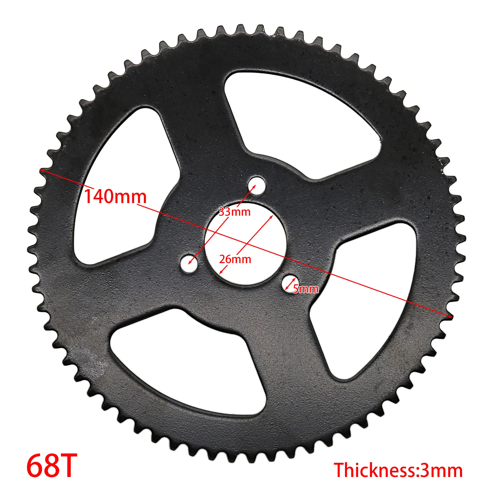 

25H 68T Tooth 26MM Rear Sprocket for 47CC 49CC Mini Moto ATV Quad Dirt Pit Pocket Bike