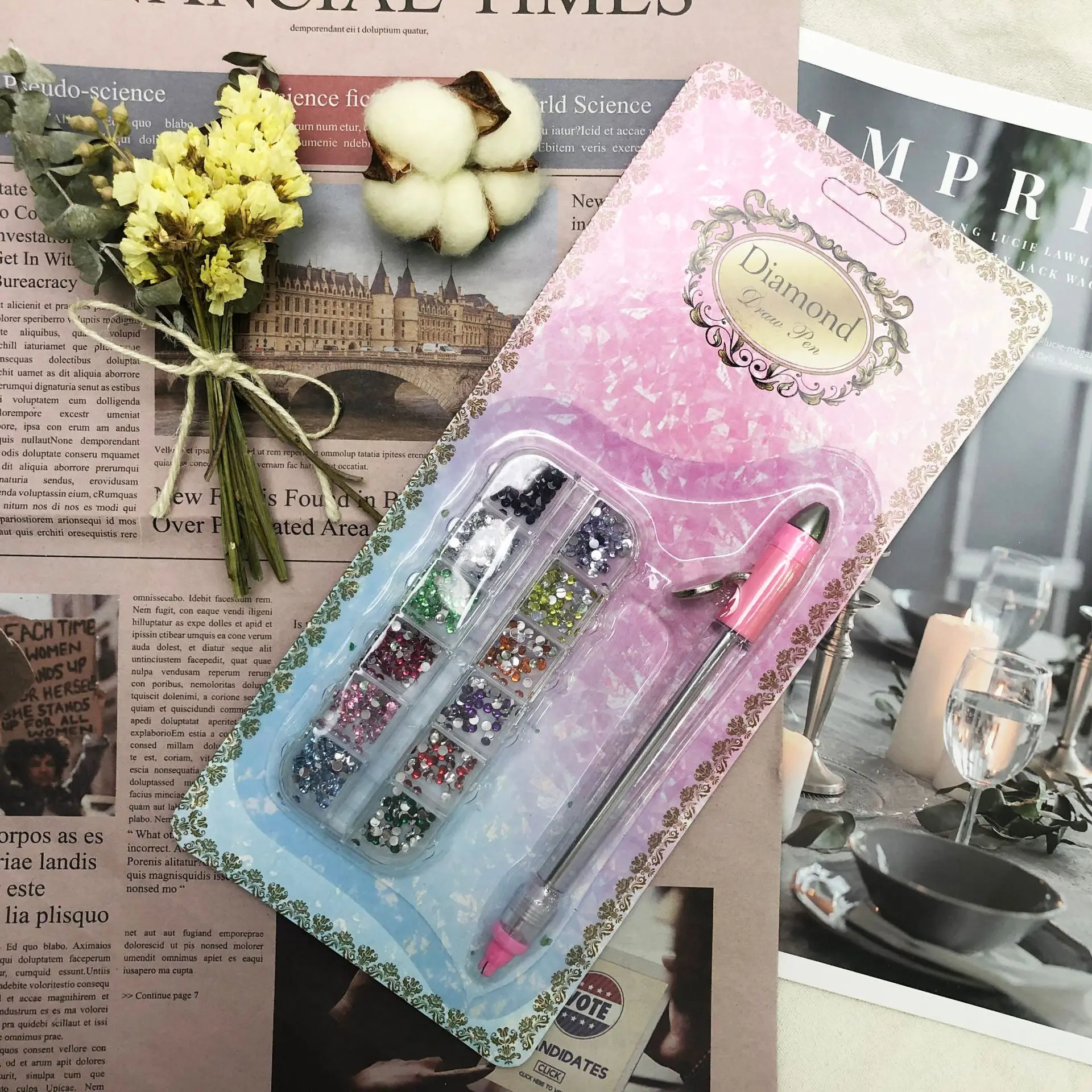 

Newest 5D Diamond Painting Pen On Embroidery Accessories Set Diamond Painting Tools DIY Decorative Tools 3mm 5mm Round Diamond