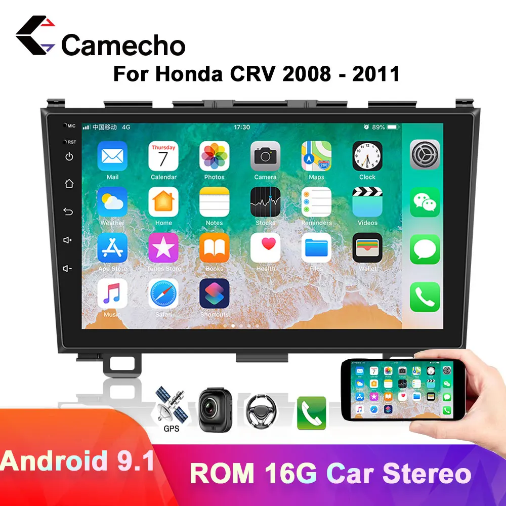 Автомобильная магнитола Camecho мультимедийный плеер на Android с 9 &quotэкраном GPS для Honda