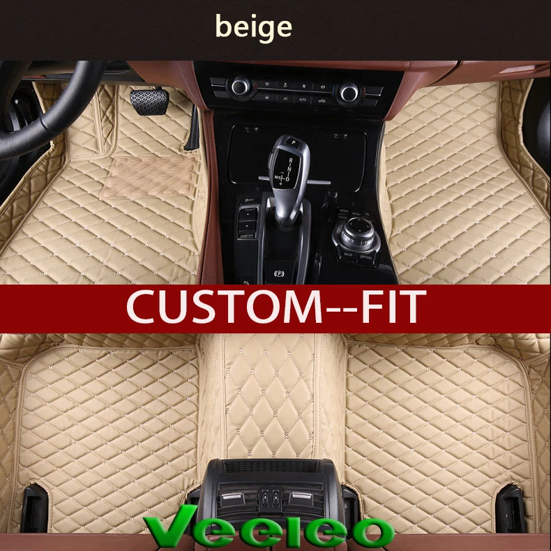 Veeleo 6 цветов кожаные автомобильные коврики для Jeep Grand Cherokee 2005-2010 передние и задние