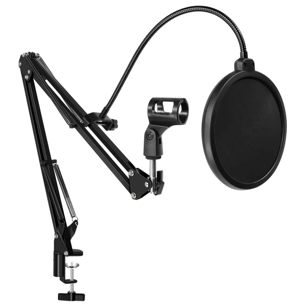

Microphone Stand For BM 800 Studio Microphone Stand with Mic Filter Gooseneck Microphone Stand For Mikrafon Desktop Mic Holder
