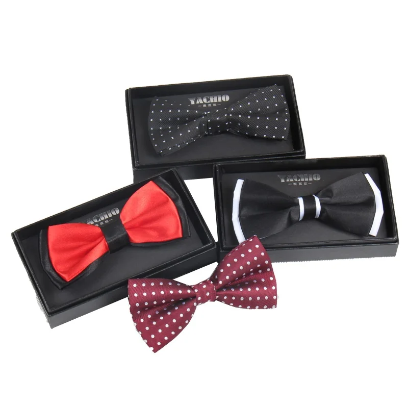 

2020 New Arrival Fashion Men's Bow Tie Great For Party Groom Wedding Butterfly Tie with Gift Box