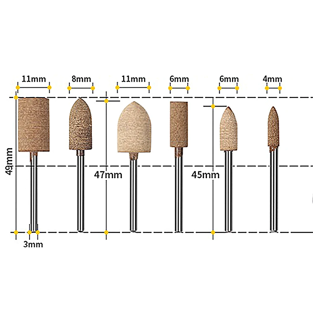 6 шт. шлифовальные насадки для электроинструментов Dremel|Полировальные подложки| |