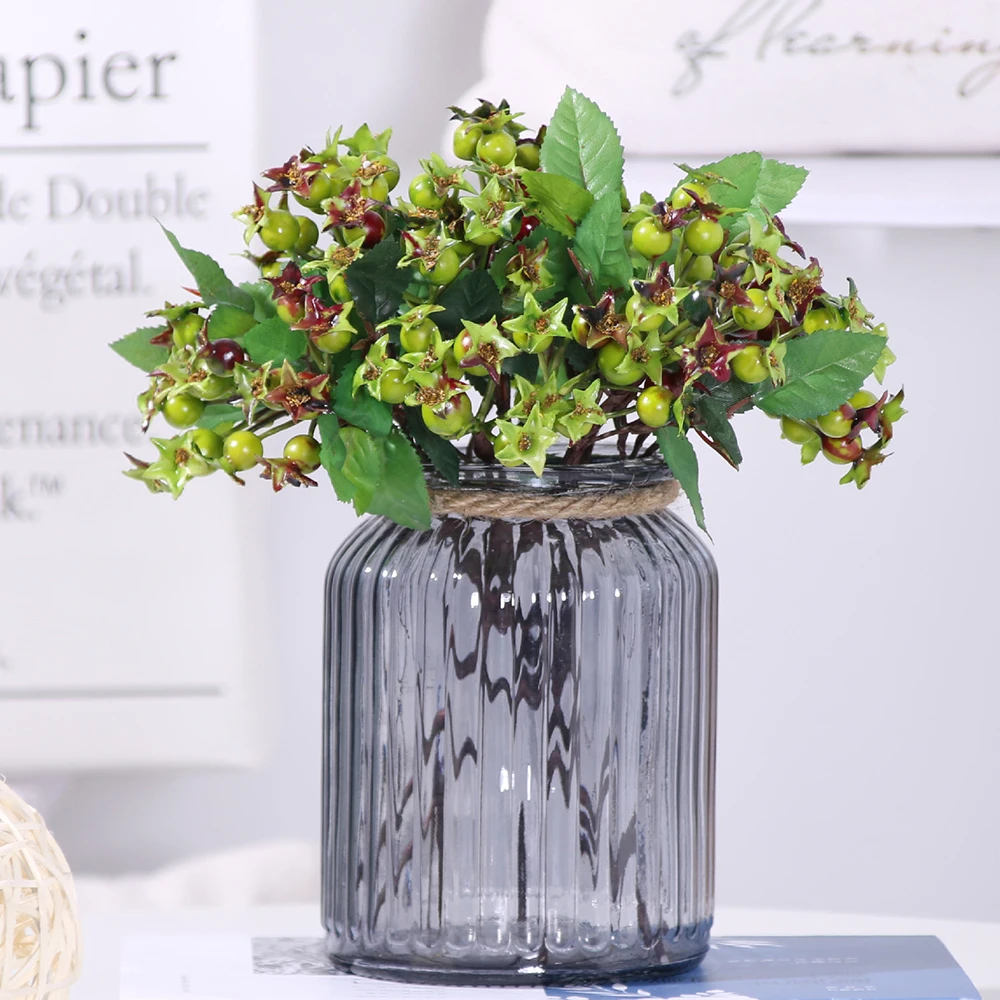 5 шт. искусственный гранат имитация ягод фрукты маленькое поддельное растение