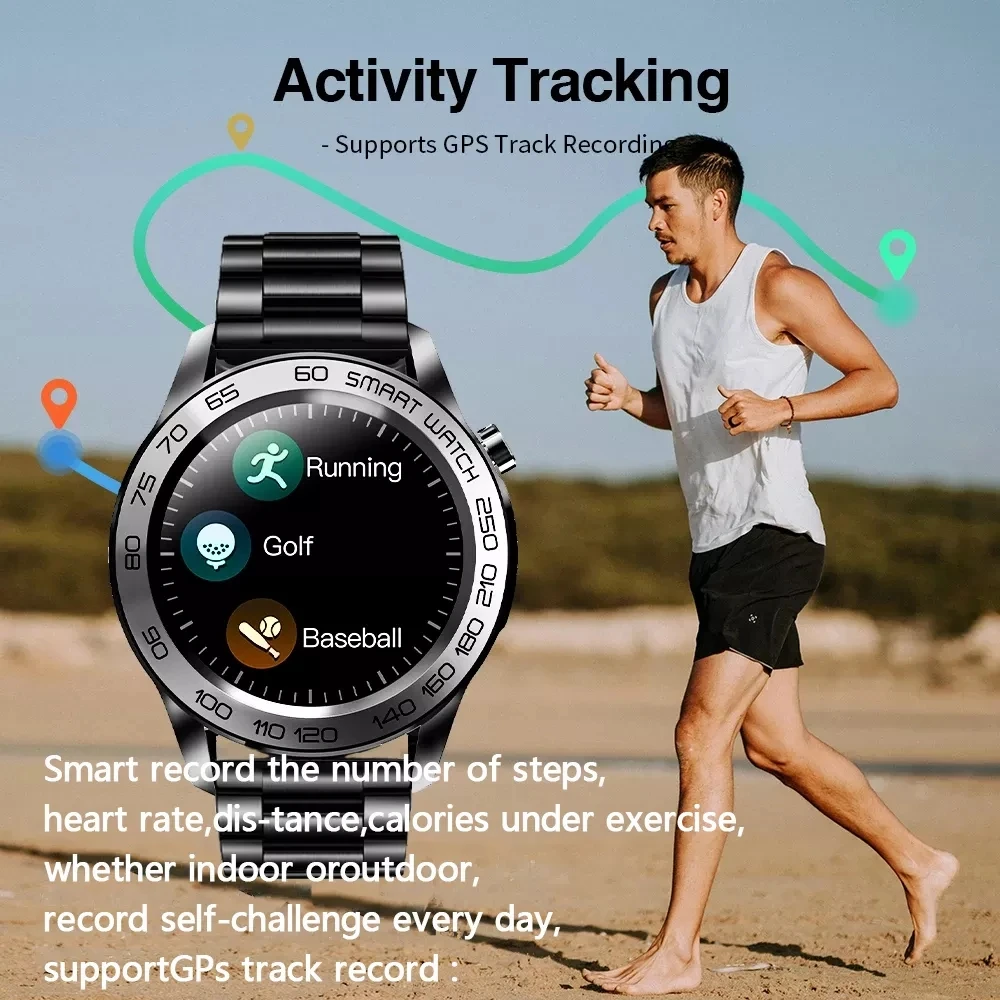 Смарт-часы мужские с GPS фитнес-трекером и Пульсометром | Электроника