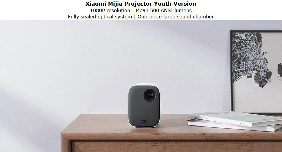 Проектор Xiaomi Mijia tv Full HD 1080P 30000 светодиодный DLP Wifi bluetooth Dolby sound медиаплеер для телефона, компьютера, музыки 3D