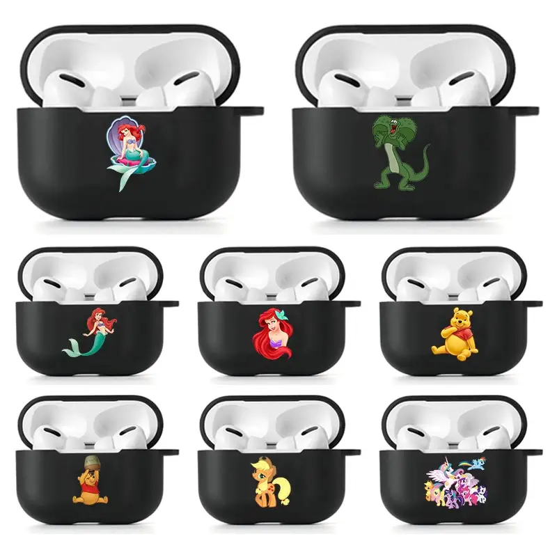 Earphone Case For Apple Airpods Pro Soft Silicone Wireless Bluetooth Headphone Protective Cover Disney The Little Mermaid