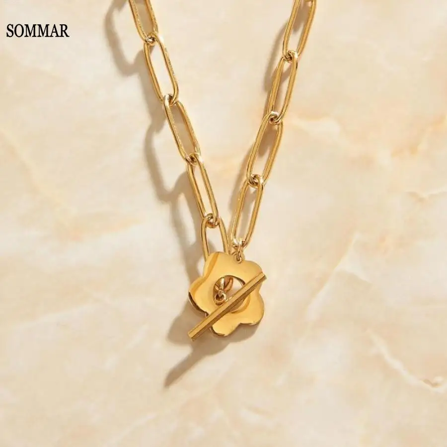 SOMMAR модные новые брендовые дизайнерские роскошные золотые женские ожерелья и