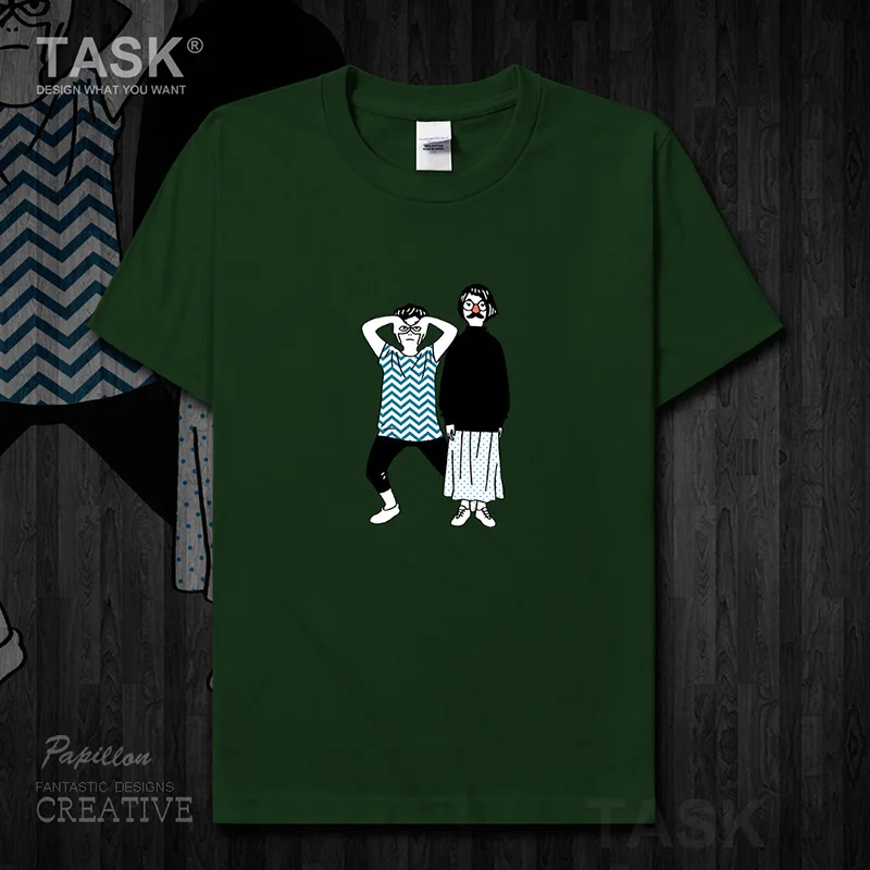 

Мужская футболка с короткими рукавами для влюбленных с солнечной системой, одежда с мультяшным принтом для пары, хлопковые футболки с кругл...