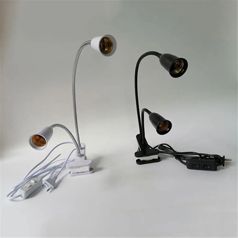 

Zwart Wit 360 Flexibele 2 Licht Klem Tabl Lampen Clip Op Licht Voor Bureau/Tafel/Bed/piano/Hoofdeinde/Plant/Bloem Groeien Lic