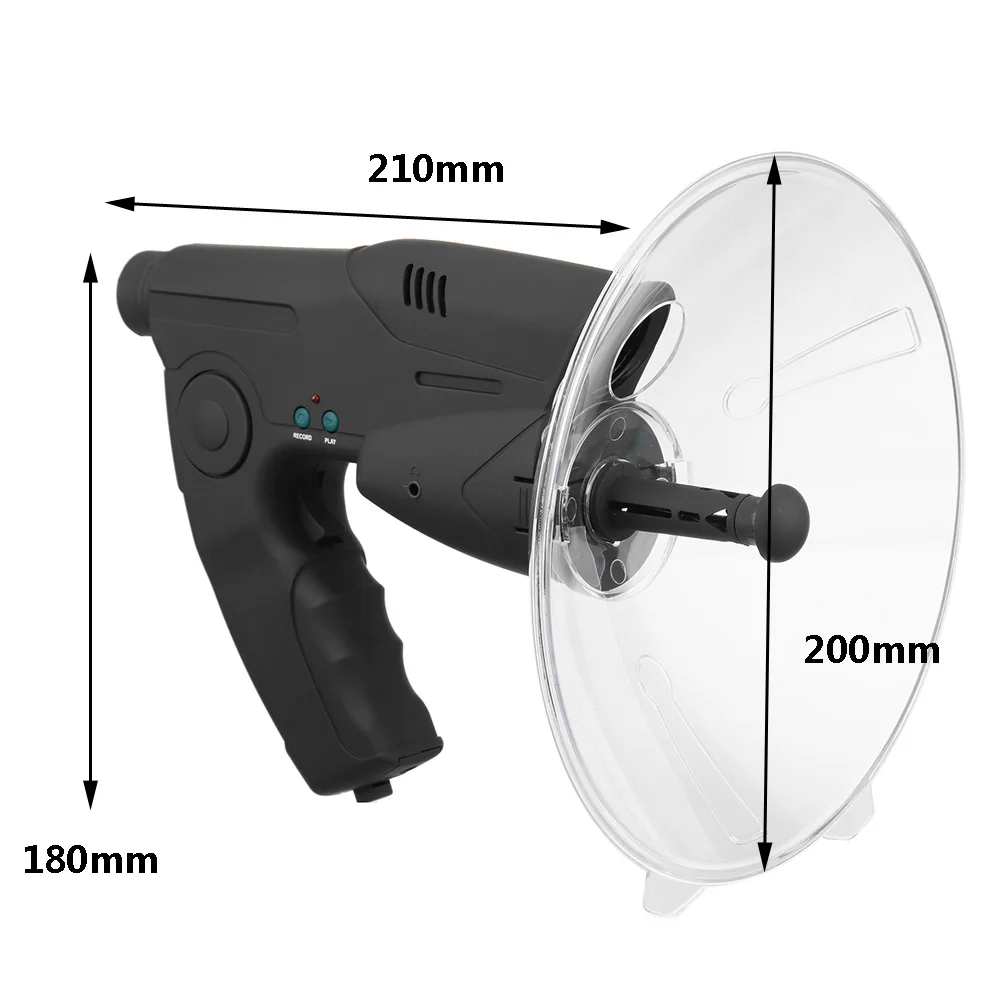 

Remote Sound Collector of Birdwatcher 8X Magnification Ear Recording Watcher Sound Amplifier Spy Listening Device Observing Bird