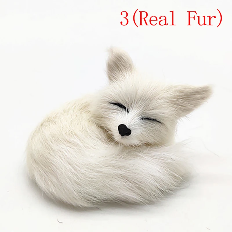 

6 Styles Mini Squatting Fox Model Simulation Fox Fake Animal Educational Toy For Kids Wedding Birthday Gift Stuffed Plush Toys