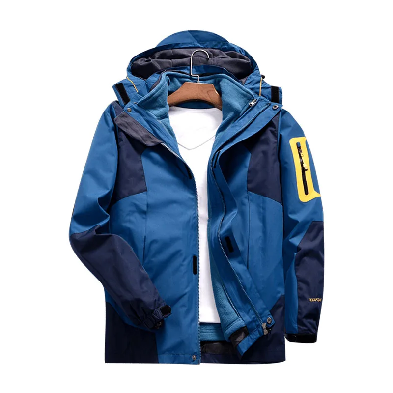 Наружная водонепроницаемая куртка для мужчин походная одежда флисовая 3 слоя ПУ