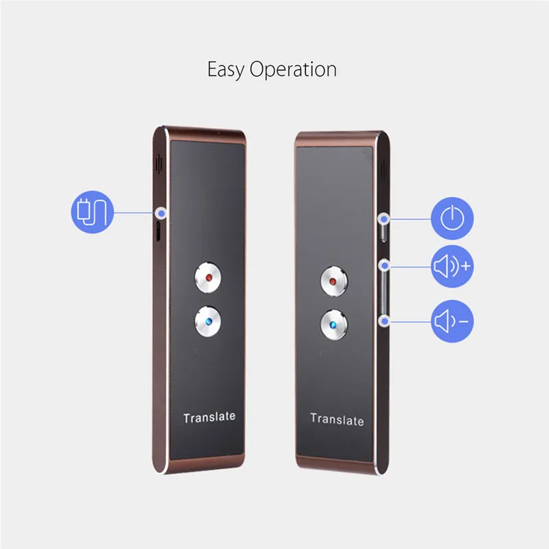 Многоязычный портативный Smart Voice T8 переводчик двусторонний в режиме реального времени перевод 40+ для людей
