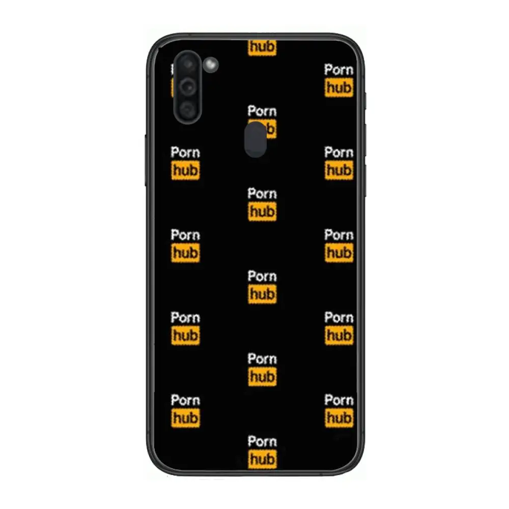 

Fashion Pornhub Logo style Mobile Phone Case Hull For Samsung Galaxy M 10 20 21 31 30 60S 31S Black Shell Art Cell Cover TPU