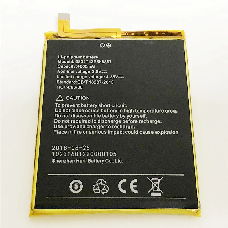 3 8 V 4000mAh Li3834T43P6h8867 для UMI Super Battery|Аккумуляторы мобильных телефонов| |