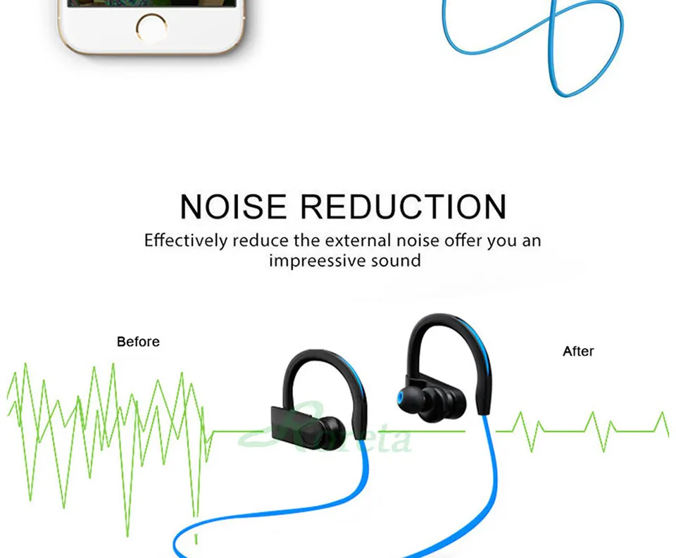 Roreta K98, беспроводные наушники, Bluetooth наушники, спортивные, для бега, беспроводная, стерео, Bluetooth гарнитура с micr для Android IOS