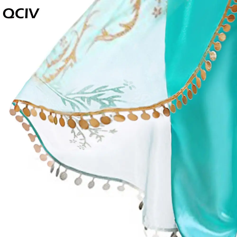 

Arabian Princess Aladdin Reflective two piece set Movie cosplay Jasmine Costume Sequined Kids Halloween Vestido infantil menina