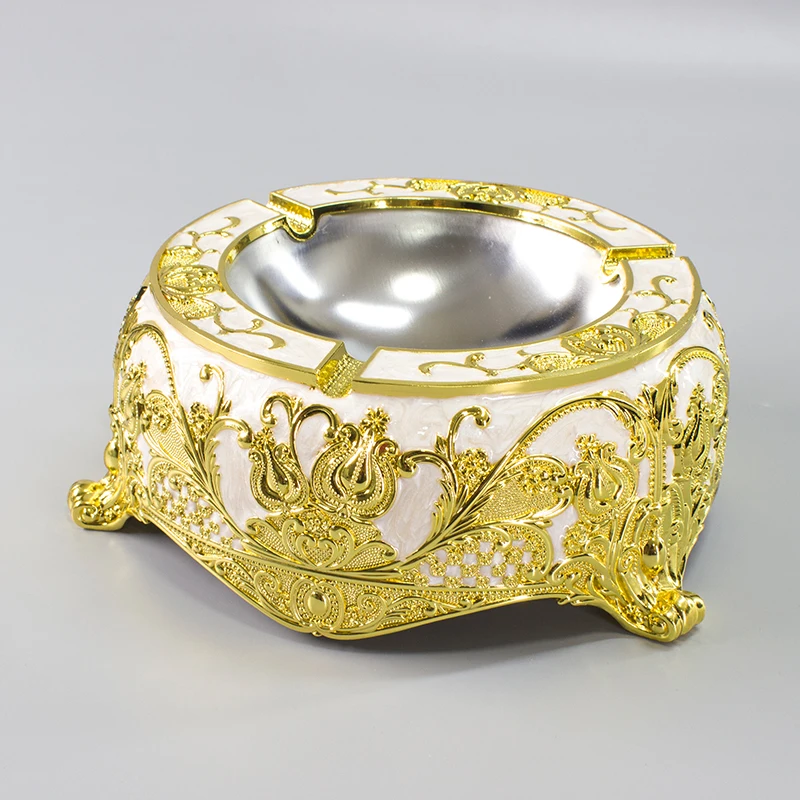 

Europ style stainless steel ashtray creative fashion ashtray living room ktv high-end luxury high-quality fall-resistant ashtray