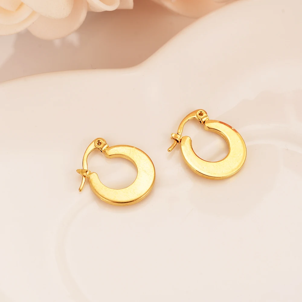 

Bangrui Bridal Men Jewelry Gold Color Brincos Top Quality Women girls Hoop Earrings wedding bridal party gifts