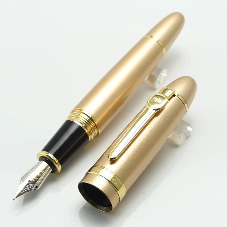 JINHAO 159 позолоченная крученая гладкая перьевая ручка 18KGP для учебы и офиса 2KZS|jinhao