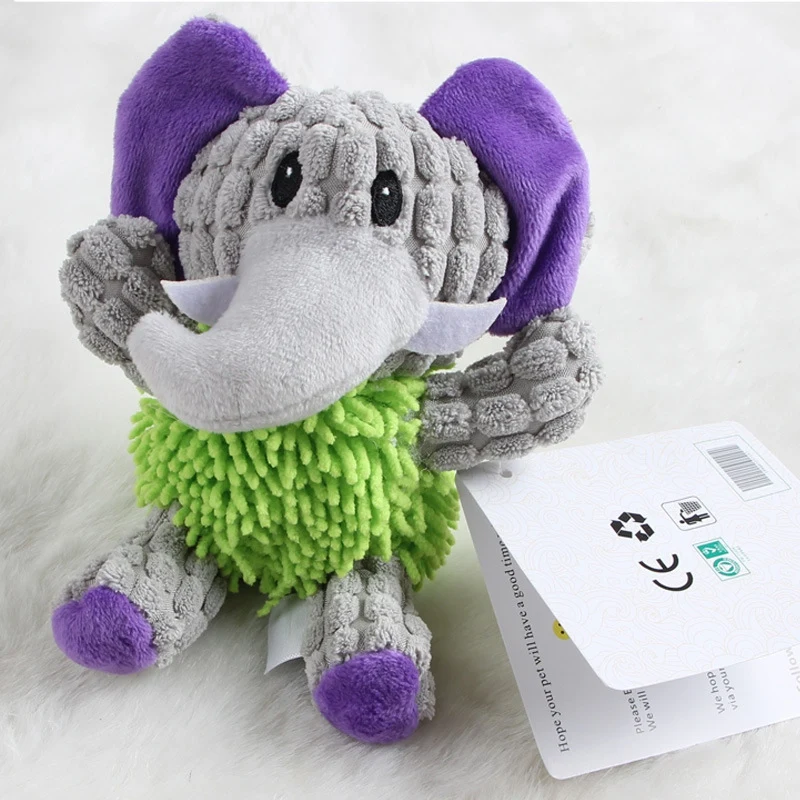 1 шт. прочный плюш животное собака пищащие игрушки делая звук жевательные для