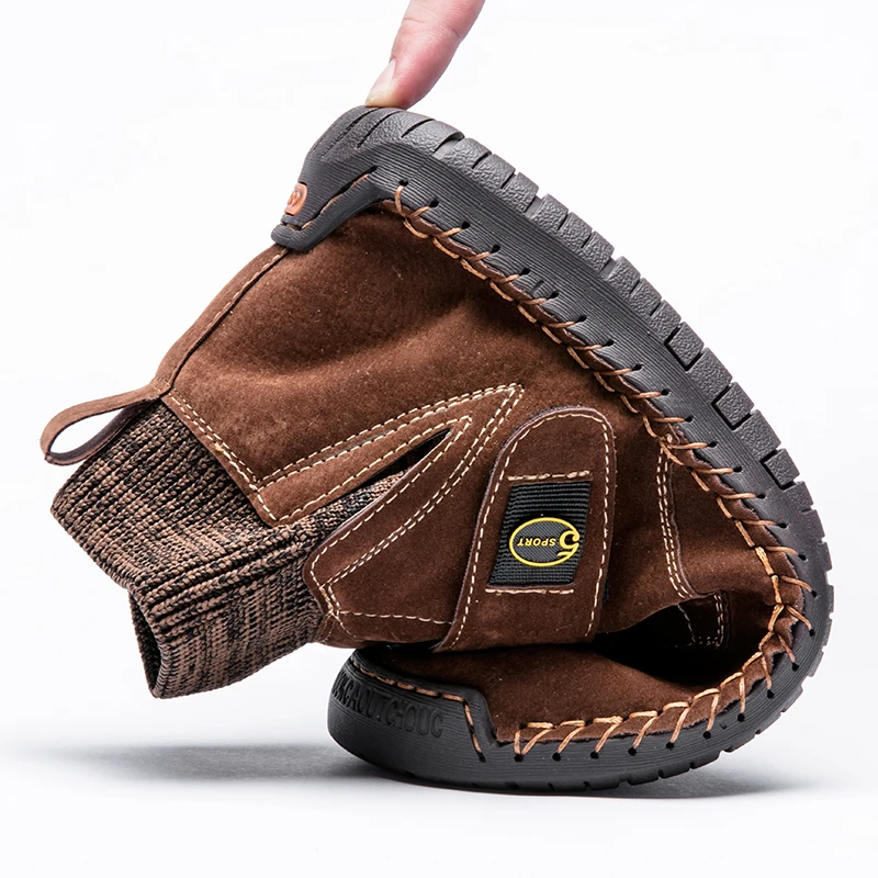 Мужские замшевые ботильоны в ковбойском стиле темно-синие повседневные ботинки