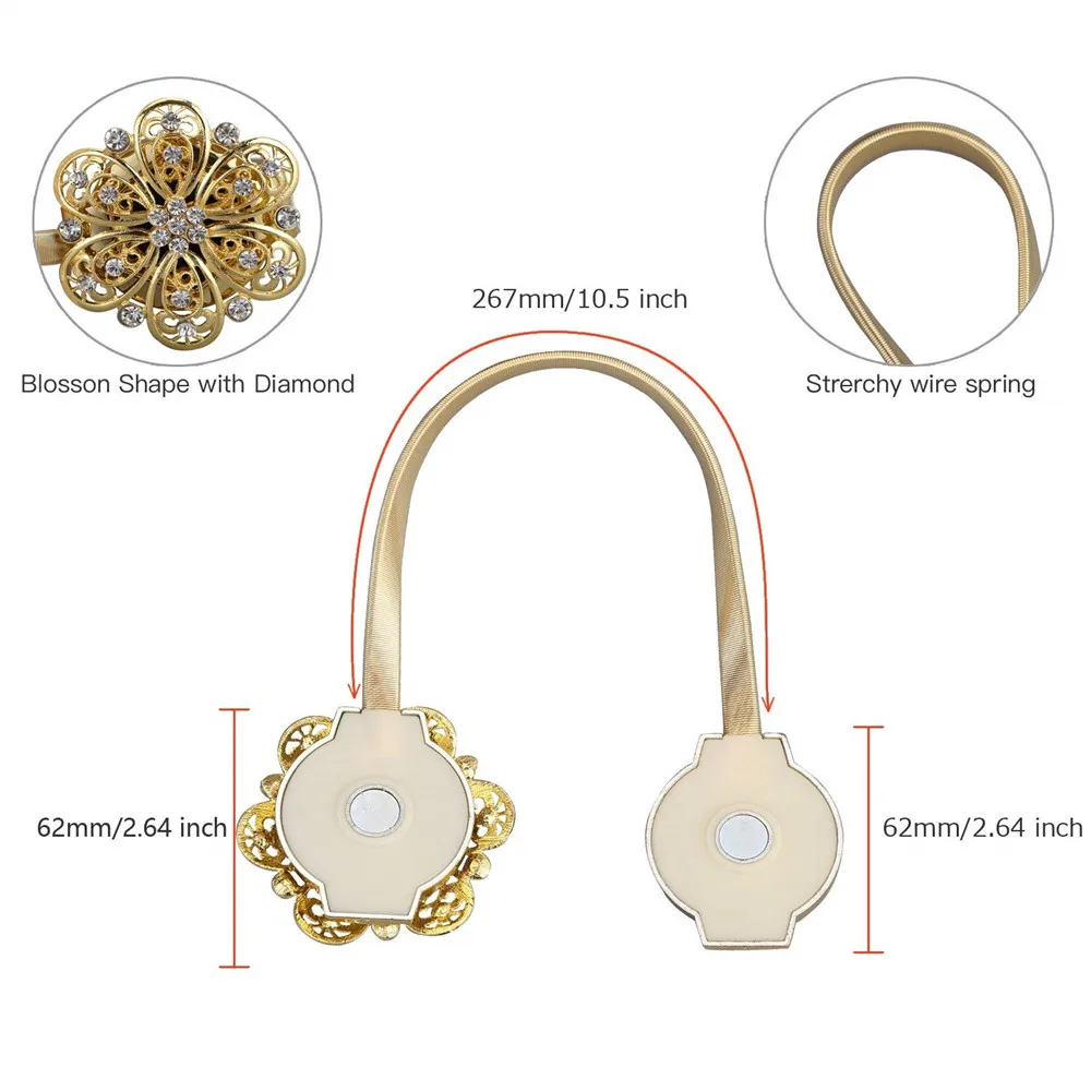 

Crystal Flower Curtain Clip Curtain Holders Tieback Buckle Clips Hanging Ball Buckle Tie Back Curtain Accessories Home Decor #TD