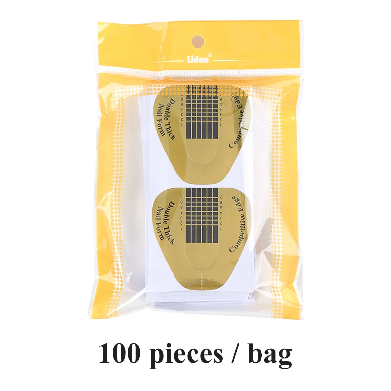 Бумажный поднос для ногтей 100 шт./пакет французская маникюрная наклейка защитный