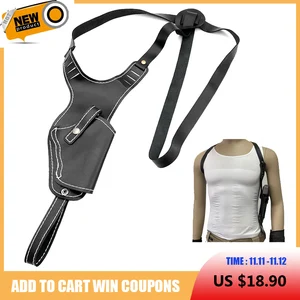 Тактическая кобура для скрытого пистолета, из натуральной кожи, универсальная кобура для подмышек, Glock 17, пистолет Беретта