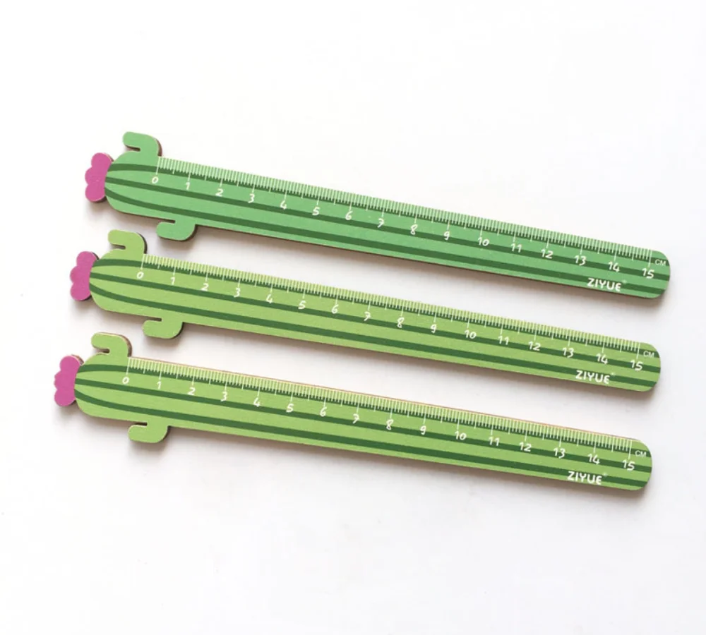15 см кактус растительный деревянный линейка стационарный аксессуар школьные