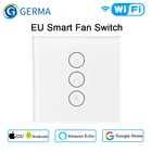 GERMA EU WiFi умный потолочный вентилятор переключатель приложение удаленный таймер и контроль скорости совместим с Alexa и Google Home не требуется концентратор