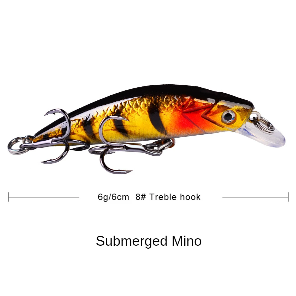 

Fishing Lure Wobbler Fish Tackle Hooks Submerged Minnow Bait 6g/60mm Plastic Fake Bionic Bait Hard Bait For Pike Swim Crank