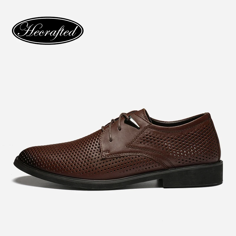 Мужские туфли оксфорды из натуральной коровьей кожи летние модельные размер 37 46