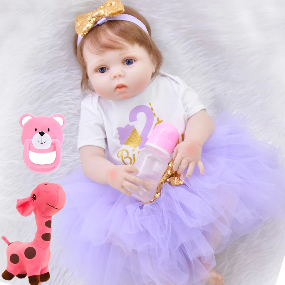 57 см полностью силиконовые виниловые куклы reborn baby realista bebes silicona completo bonecas для