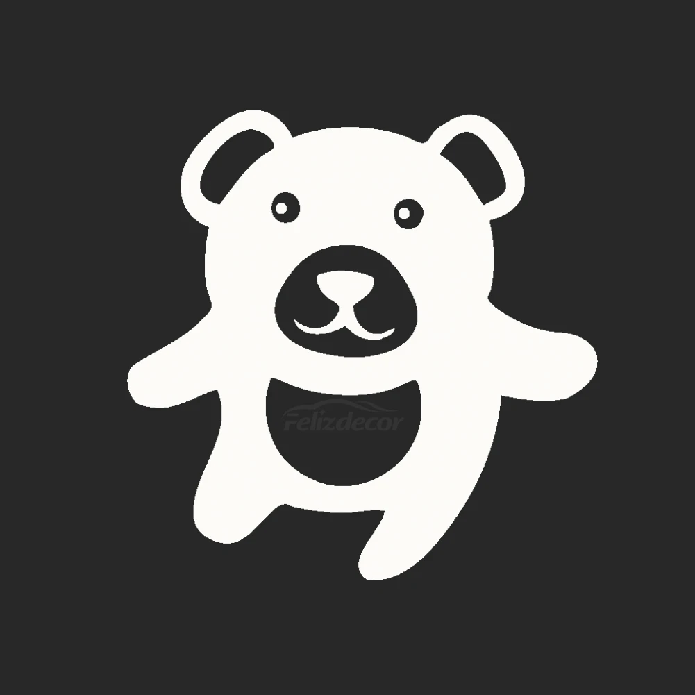 Глупые с милым маленьким медведем автомобильные наклейки и графика для окна