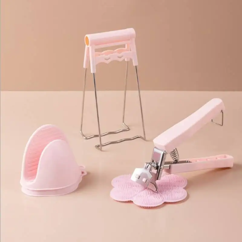 bowl spoon utensil holder dish clamp pot pan gripper clip hot dish plate bowl clip tongs silicone handle kitchen tool organizer free global shipping