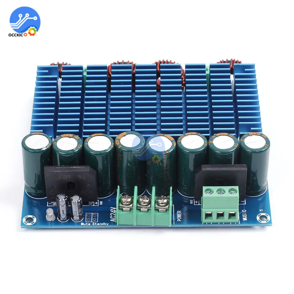 XH M252 tda8954 я Плата усилителя двухканальный переменный ток 24 В 2x420 Вт стерео HIFI класс
