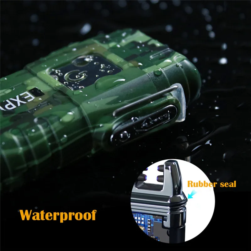 Водонепроницаемая плазменная зажигалка с USB перезаряжаемая двойной дугой для