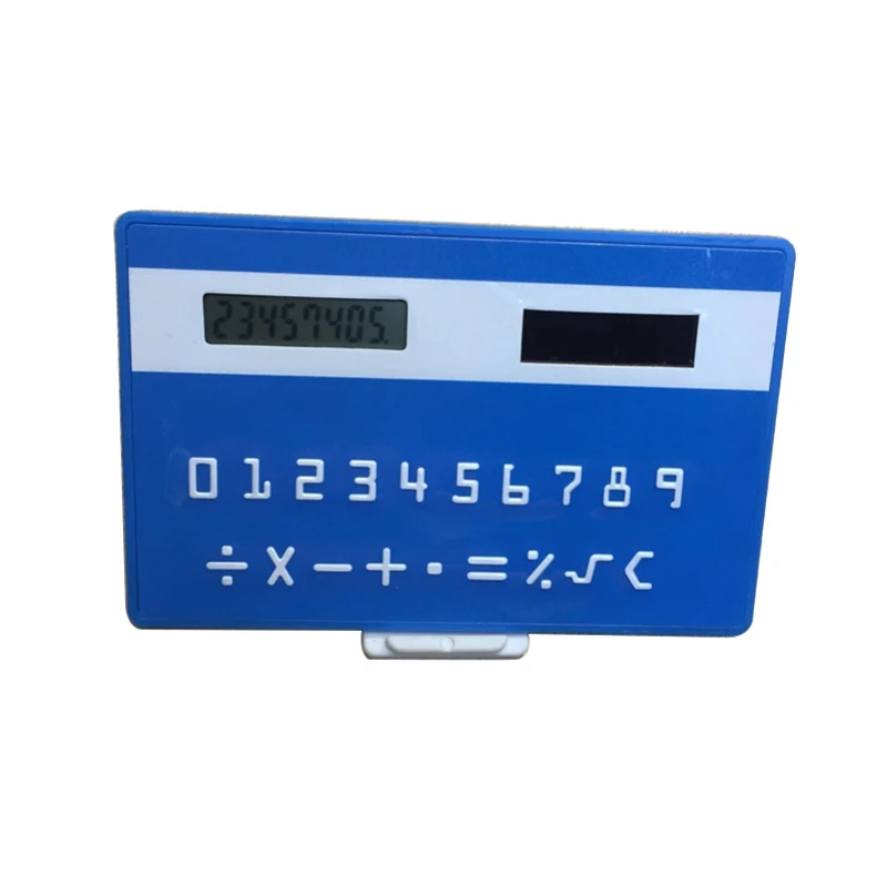 Ультра тонкий карманные карты калькулятор на солнечных батареях Мощность