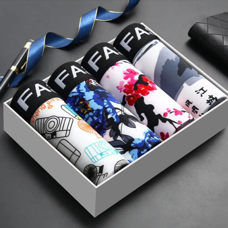 Men's Underwear Men's Ice Silk Boxers Summer Youth Men's Boxers Sexy Breathable Comfortable Underwear Shorts