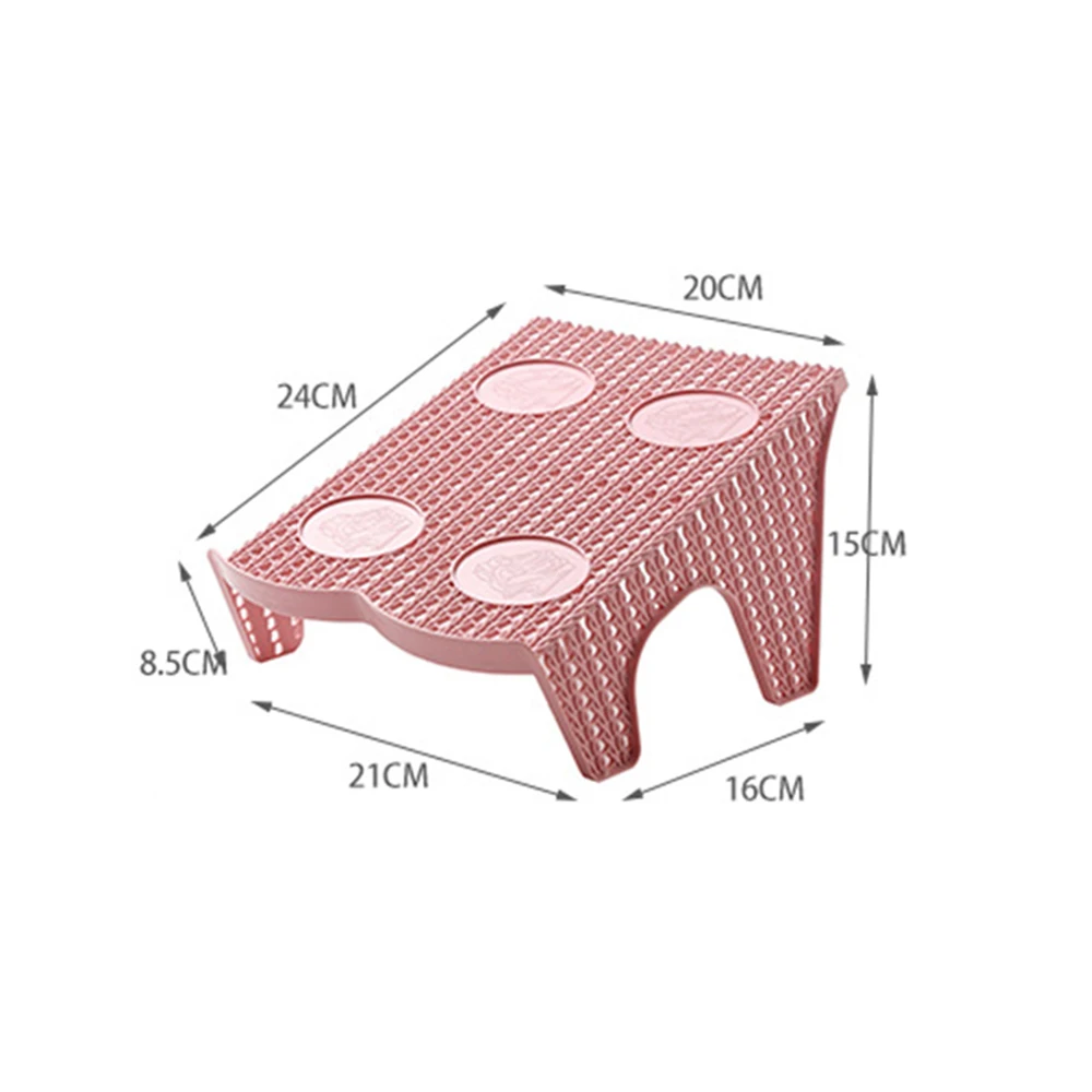 Креативная пластиковая стойка для обуви двухрядная супернепроницаемая полка