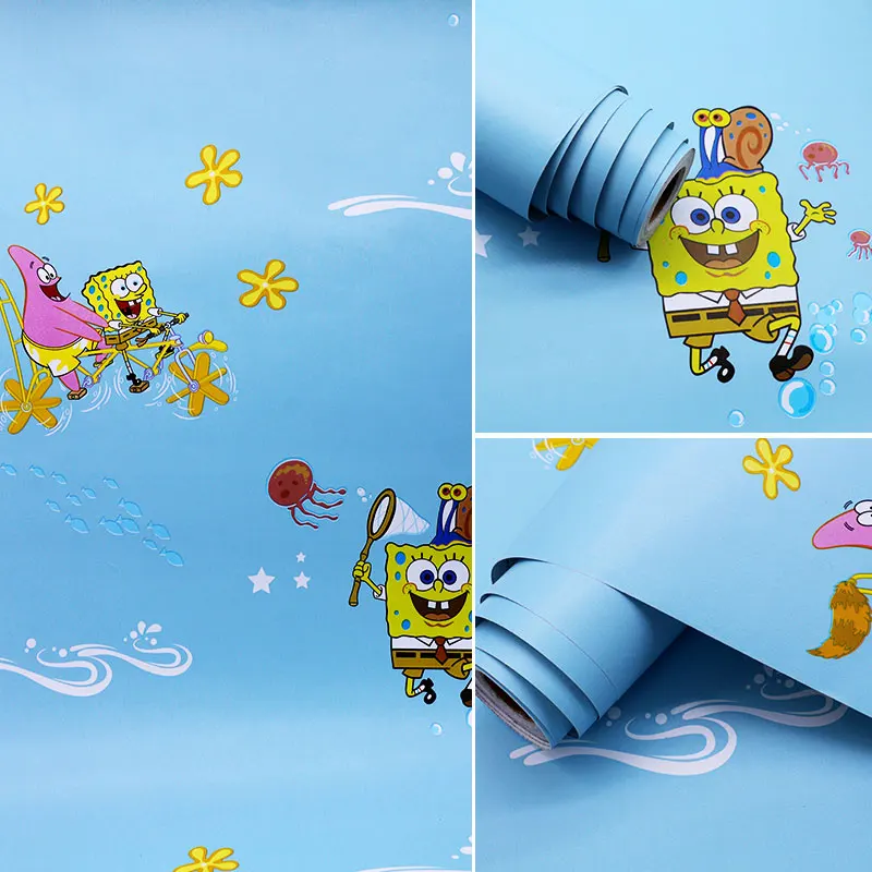 

TT Cartoon Wallpaper Self-Adhesive Waterproof Moisture-Proof Bedroom Cozy Stickers Wall Stickers Children's Room Background Wall