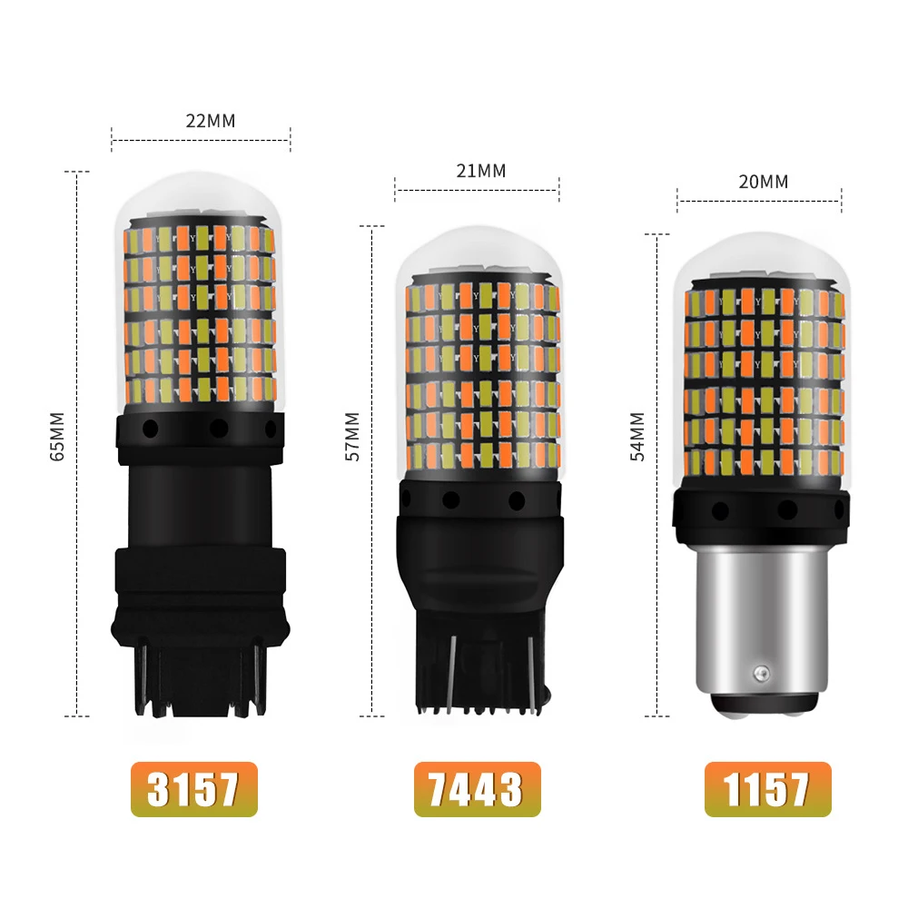 1 × 1156 CanBus светодиодный поворосветильник T20 7443 светильник заднего хода s 3014 144SMD BA15S