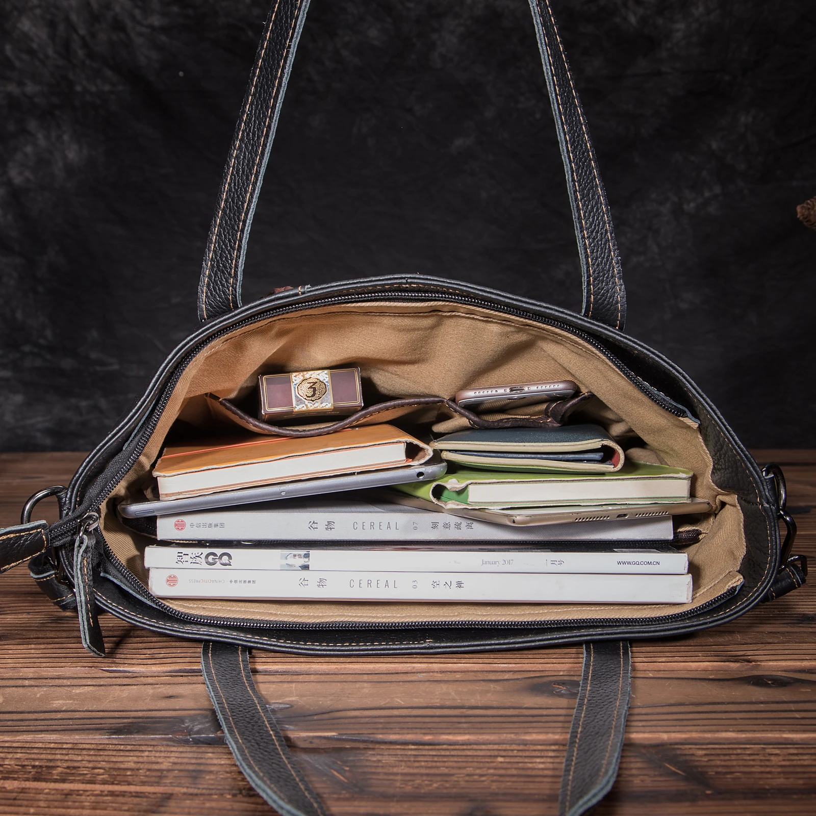 

Real LEATHER Casual Desinger luxury Purse Shopping handbag Shoulder bag for Women female Fashion ol elegant Tote bag 126