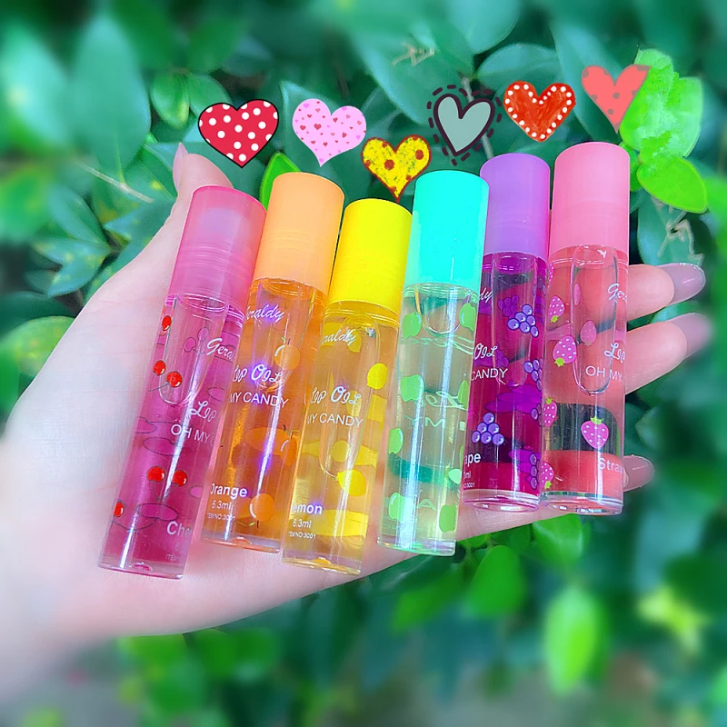 

Mouth Gloss Fruity Lip Balm Roll-on Glass Lip Care Oil Lipstick Lasting Moisturizing Lipgloss Lips Nutritious Cosmetics TSLM2