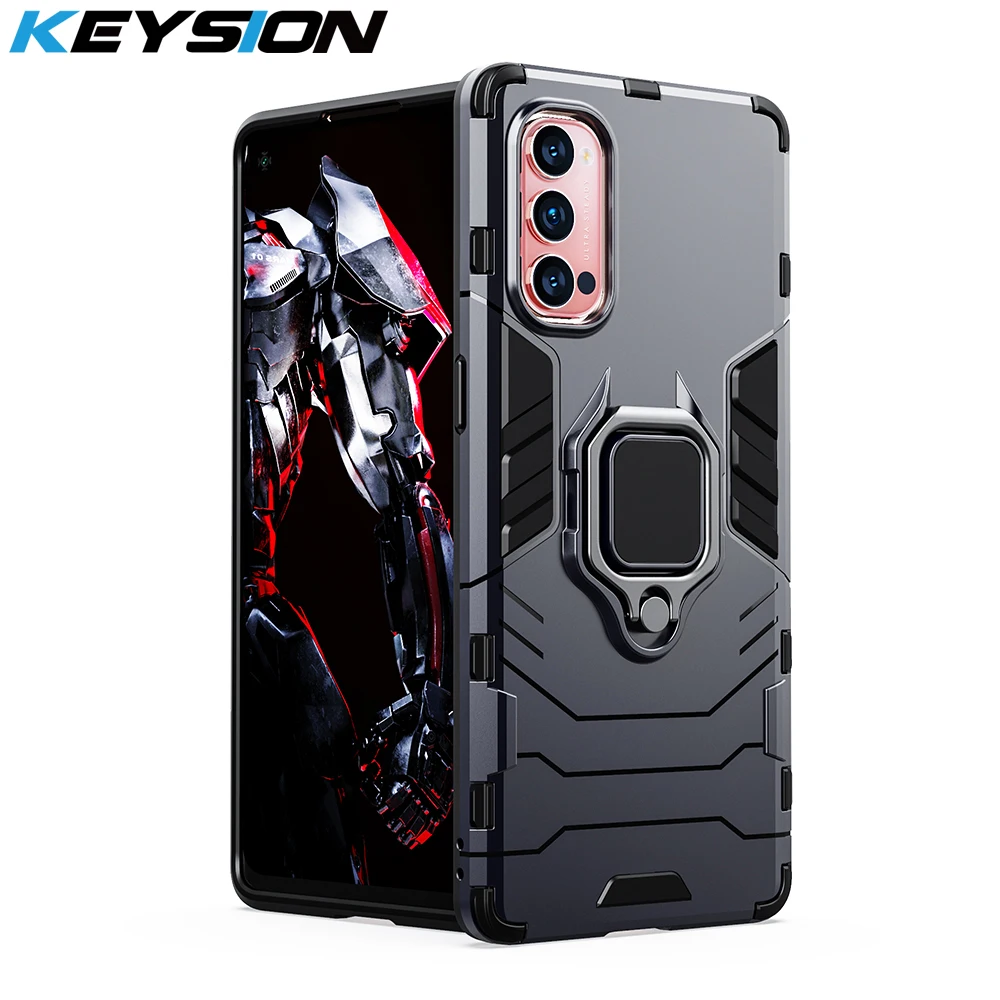 Противоударный армированный чехол KEYSION для OPPO Reno 4 Pro 5G 3 подставка с кольцом 2 Z A ACE