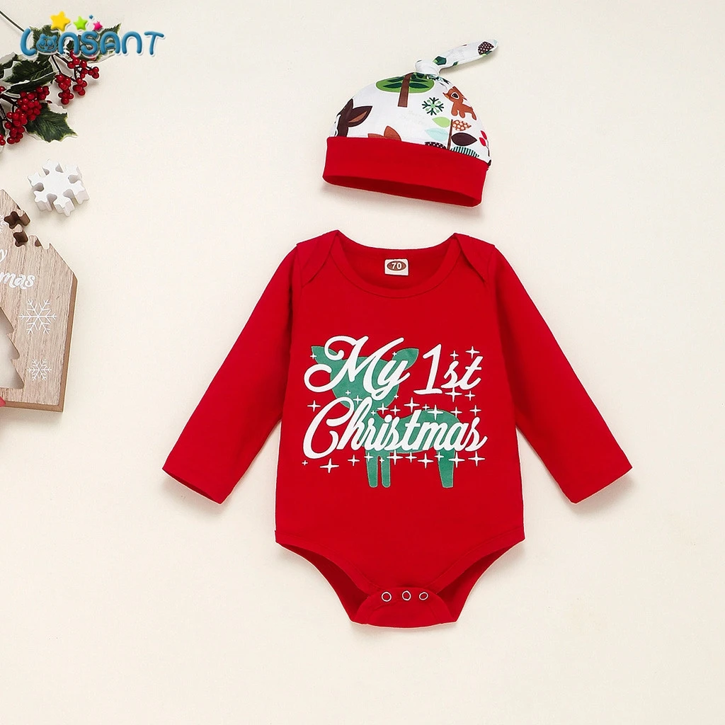 Одежда для новорожденных девочек осень 2020 года комбинезон штаны с принтом шапка