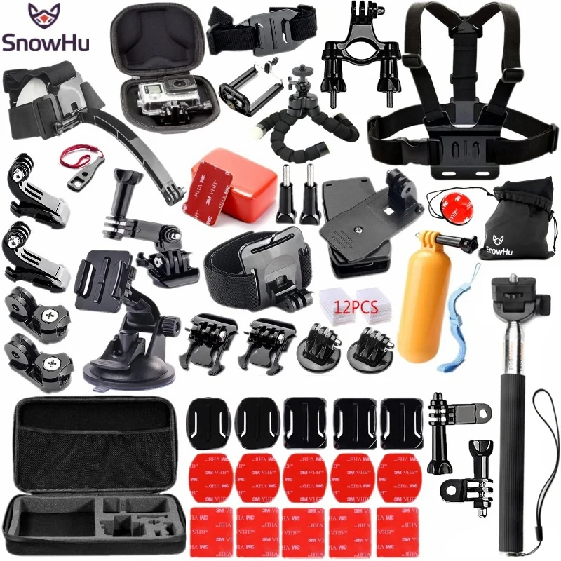 GS98A Набор аксессуаров SnowHu для Gopro Hero 8 7 6 5 Black Hero Session Набор для крепления SOOCOO/Akaso/xiaomi YI 4K для eken h9r GS98 - Цвет: GS98A