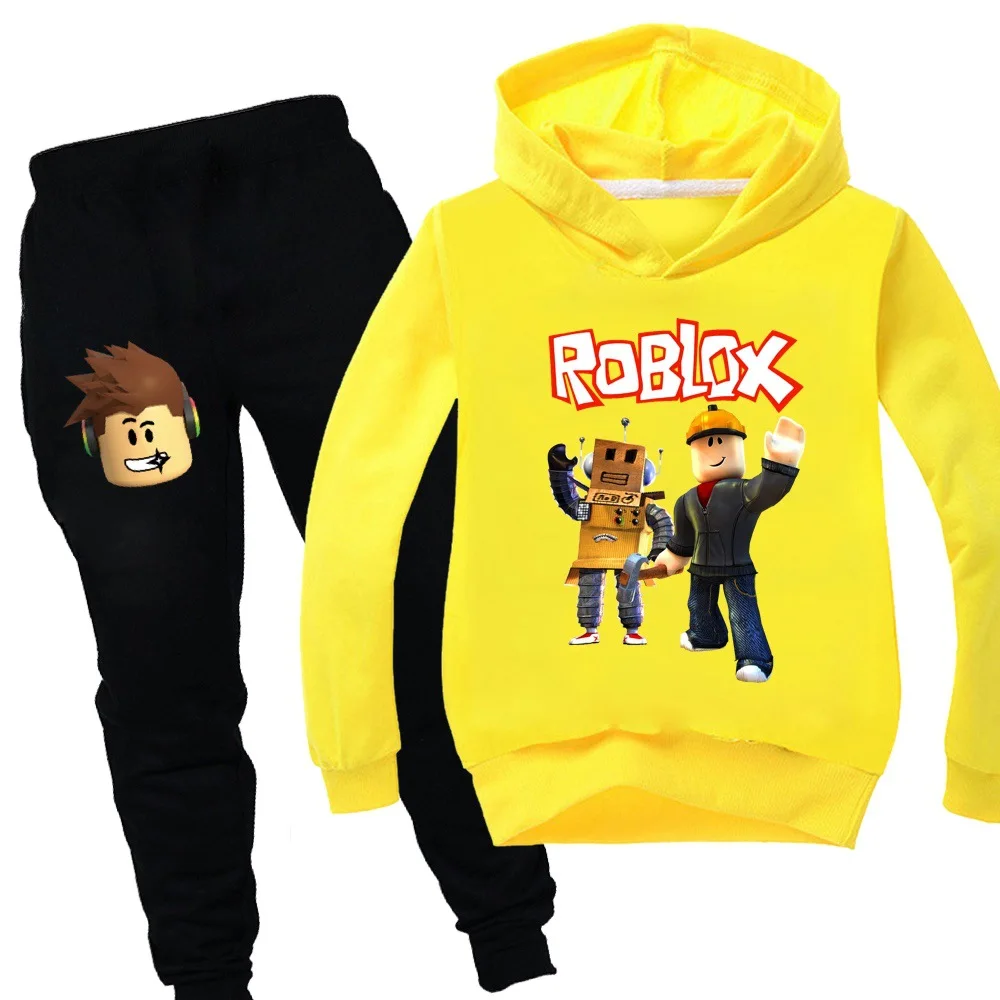 

2-16 Boys Autumn Hoodies Pure Cotton Cartoon Sports Suit Girl Tracksuits Kids Clothing Sets Baby Casual Clothes pullover + pants